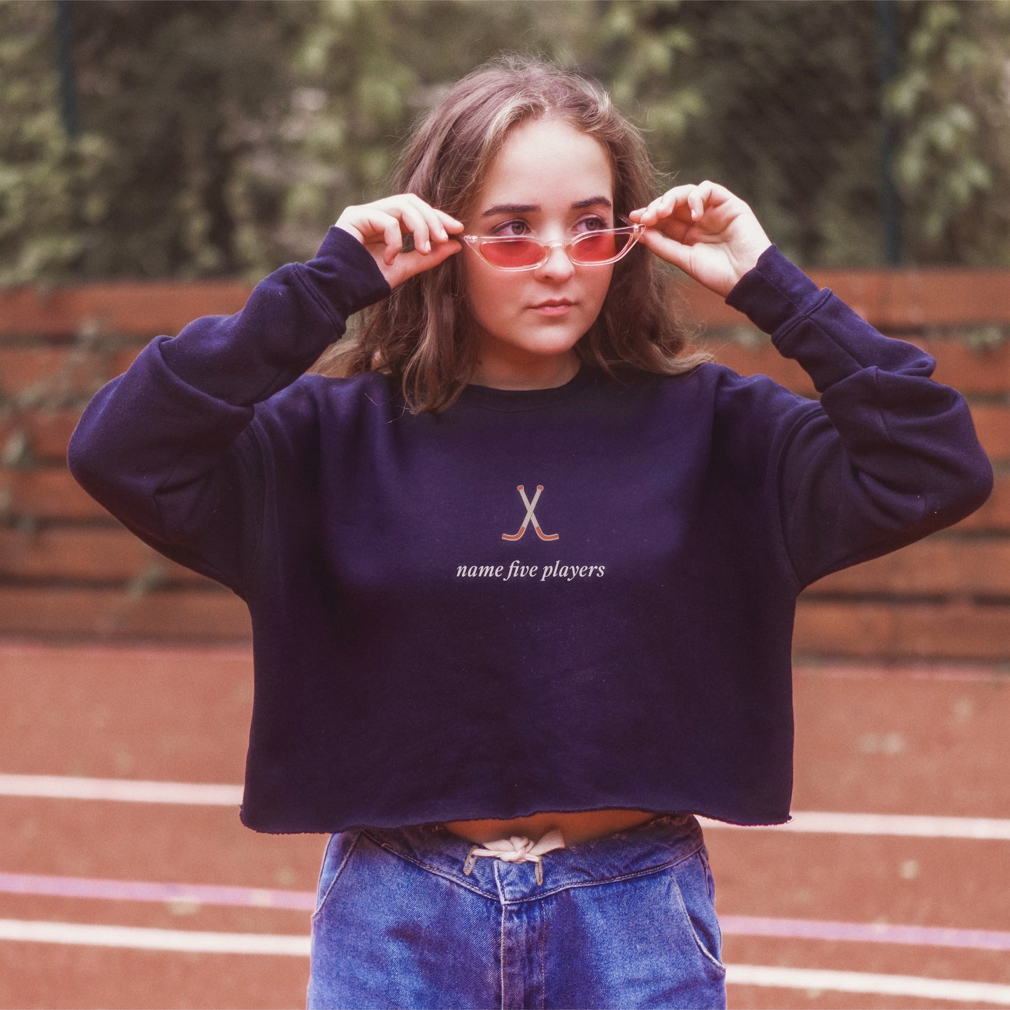 Name Five Players Cropped Sweatshirt
