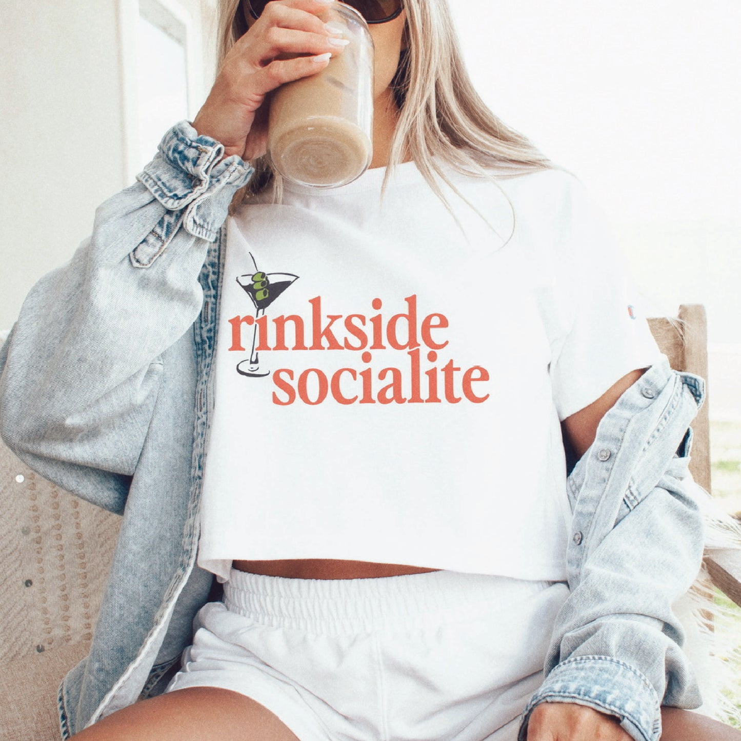 Martini Socialite Cropped Tee