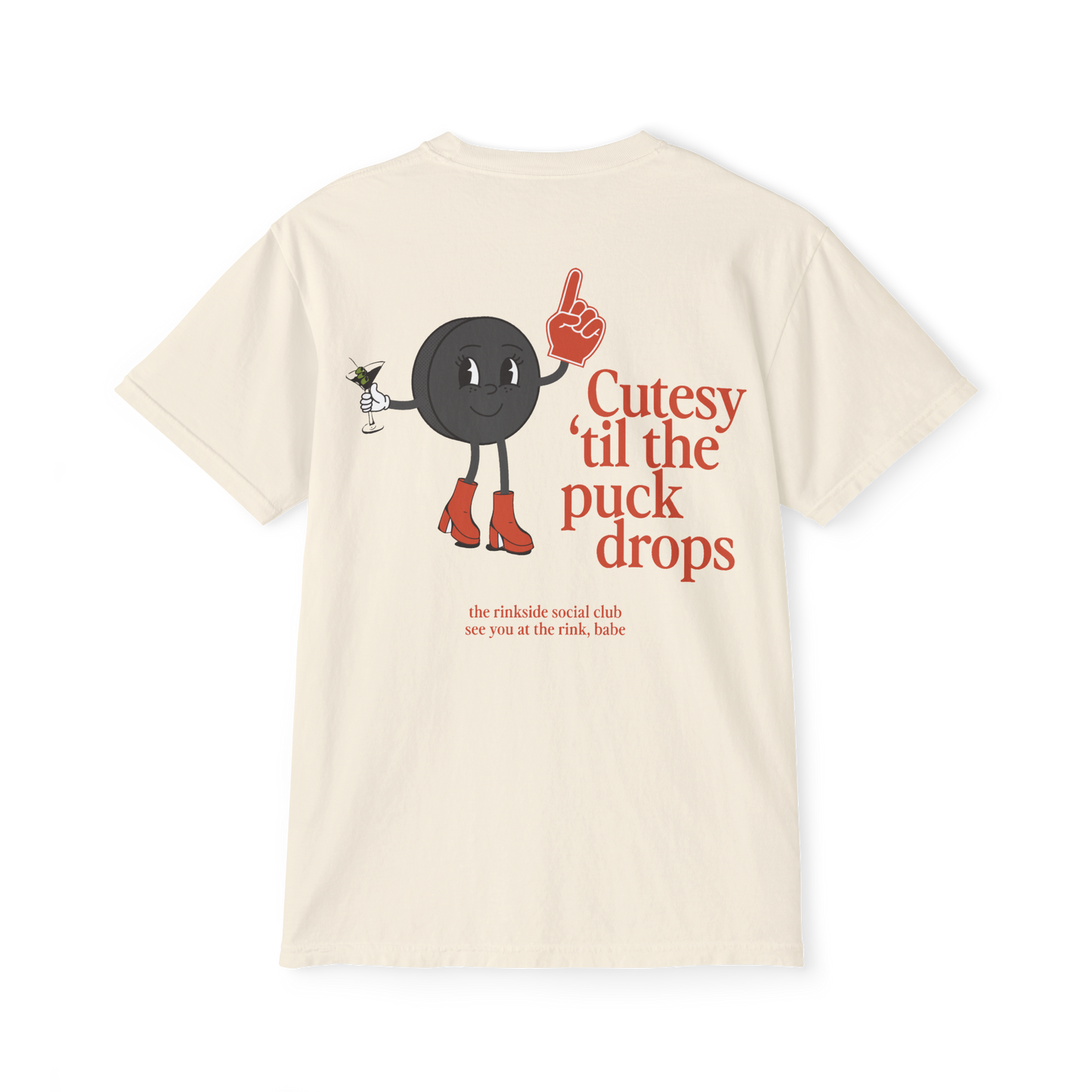 Cutesy til the Puck Drops Pocket Tee