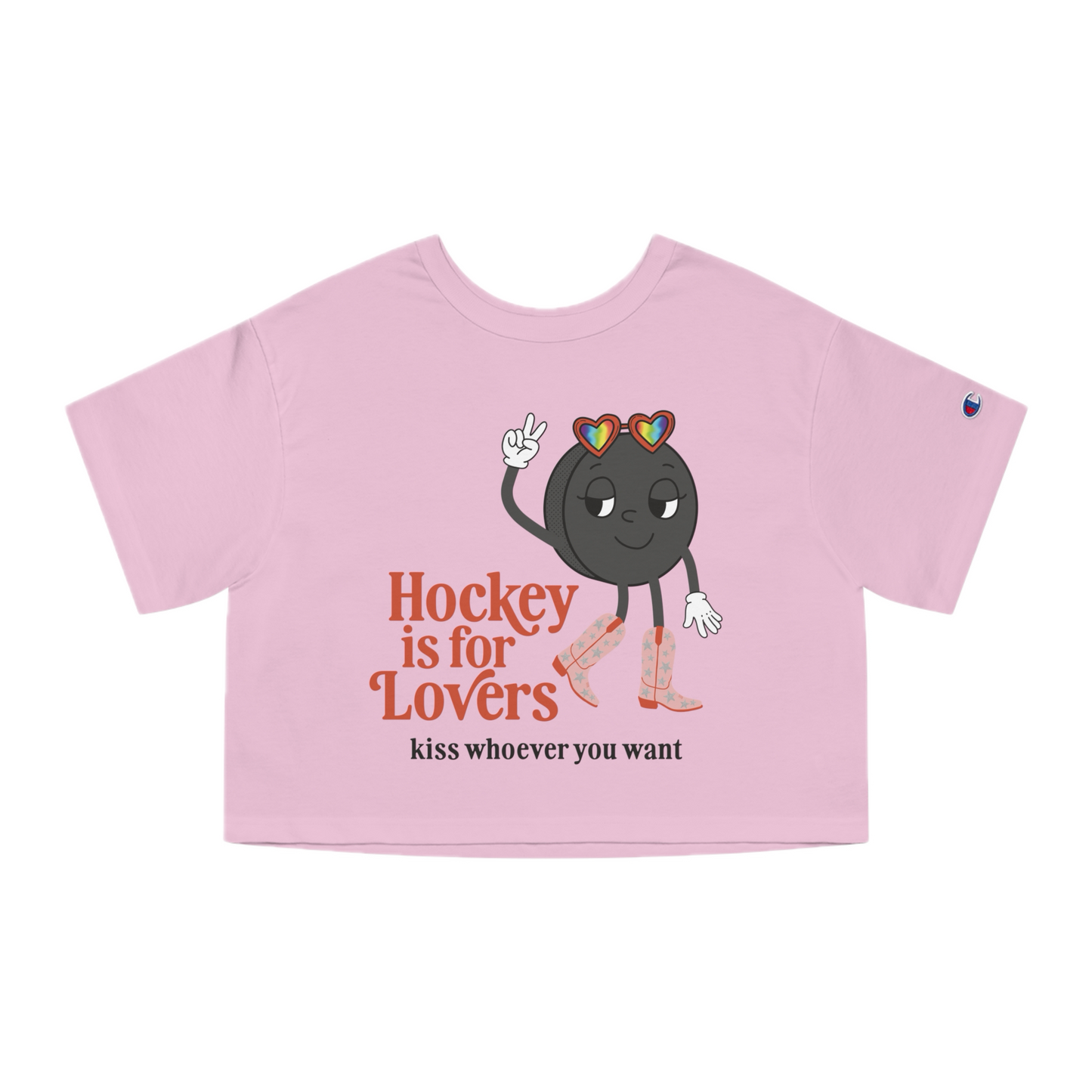Hockey is for Lovers Pride Cropped Tee