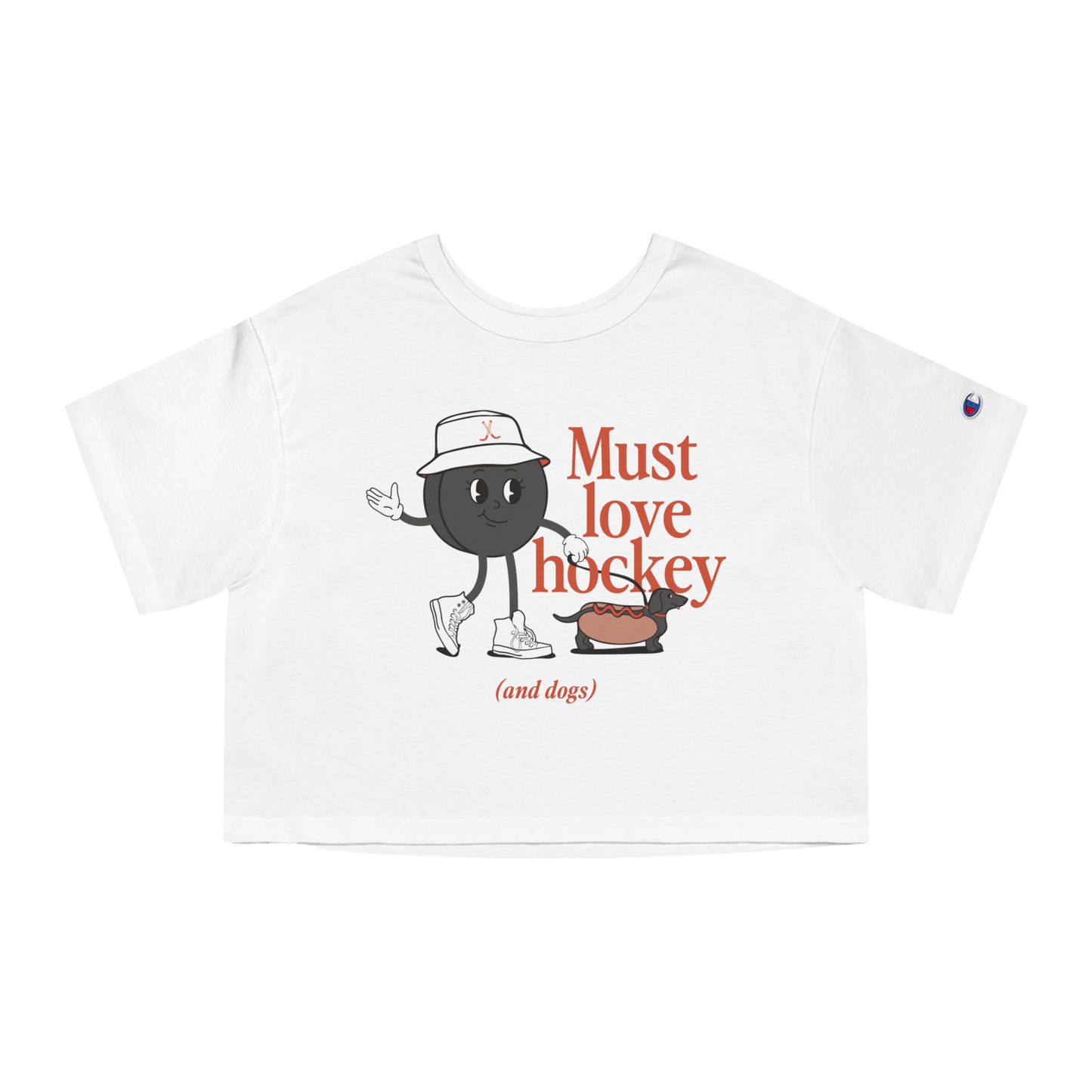 Must Love Hockey (and dogs) Cropped Tee