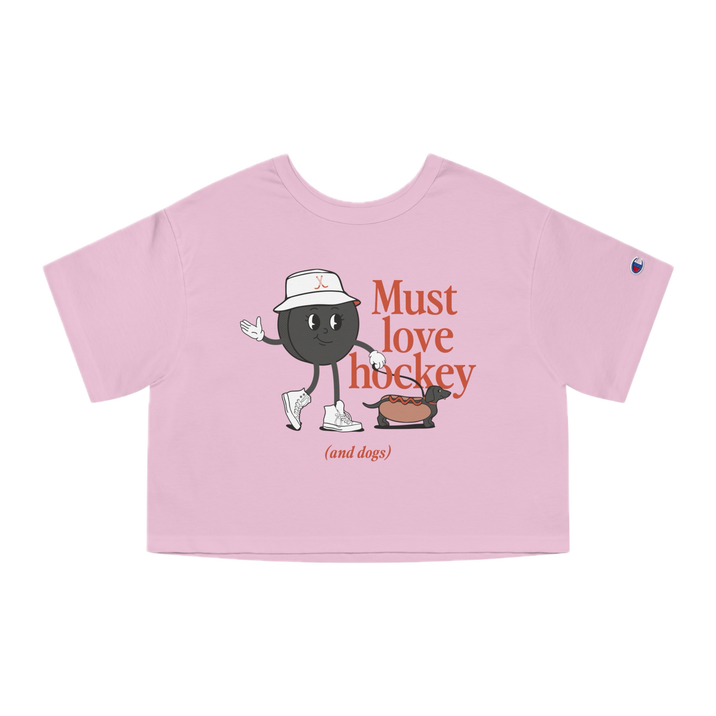 Must Love Hockey (and dogs) Cropped Tee