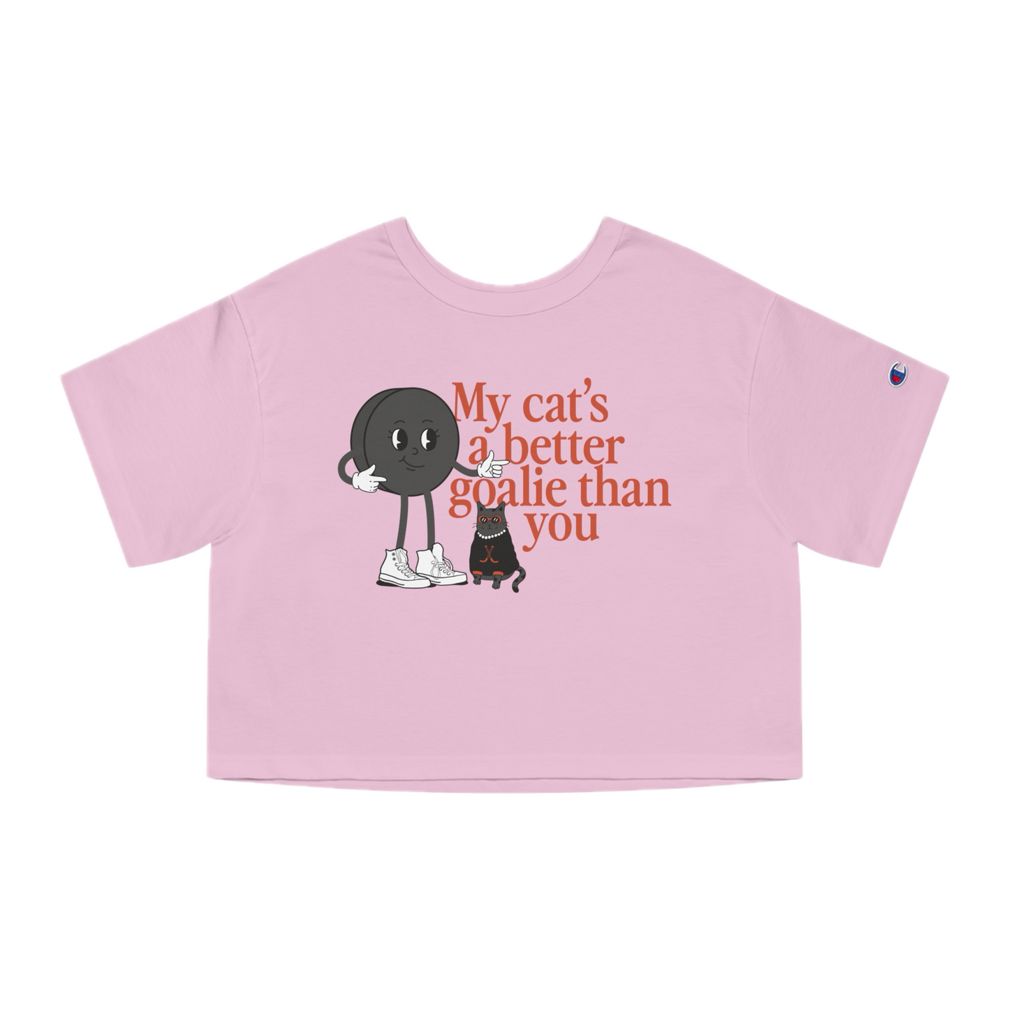 My Cat's a Better Goalie Cropped Tee