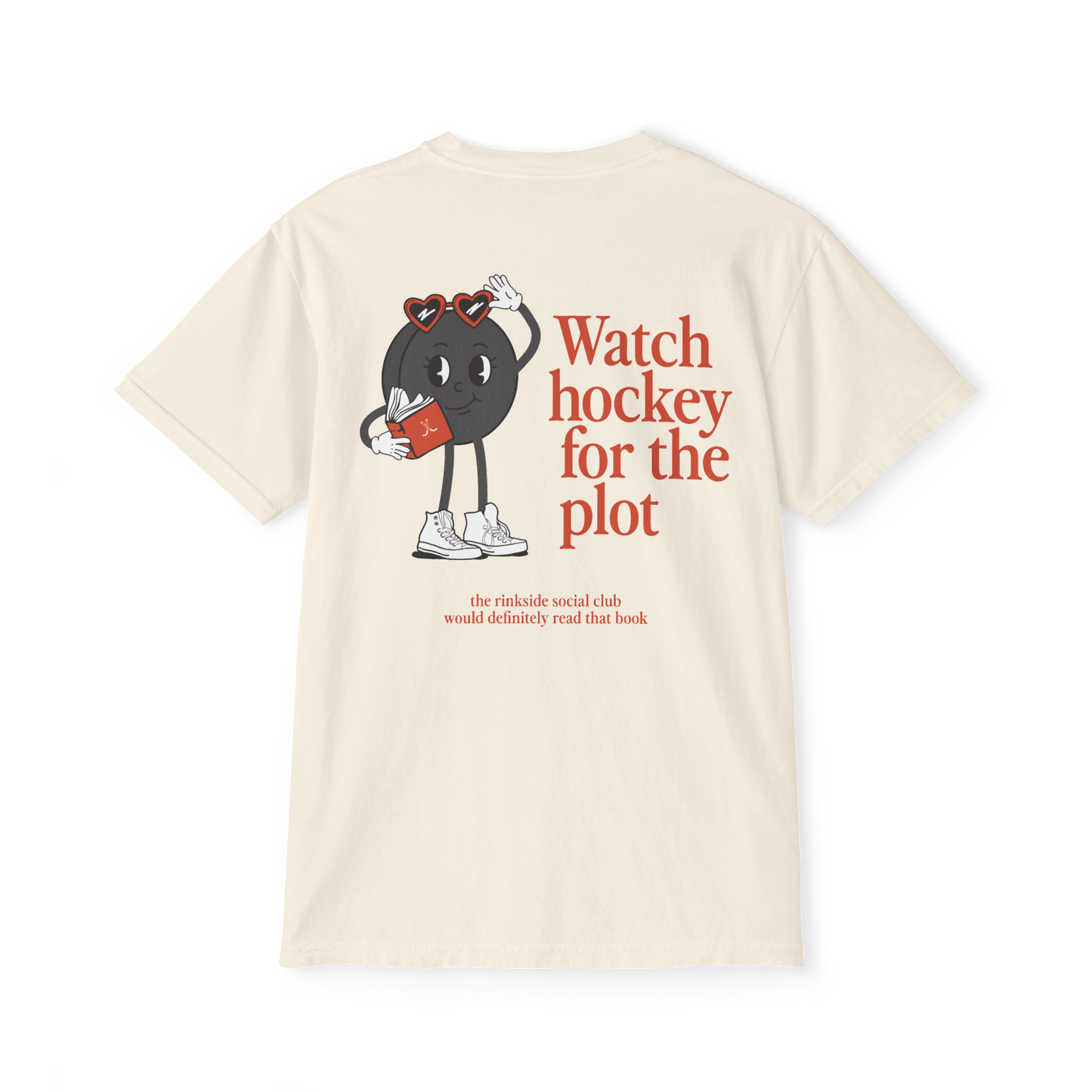 Watch Hockey for the Plot Pocket Tee