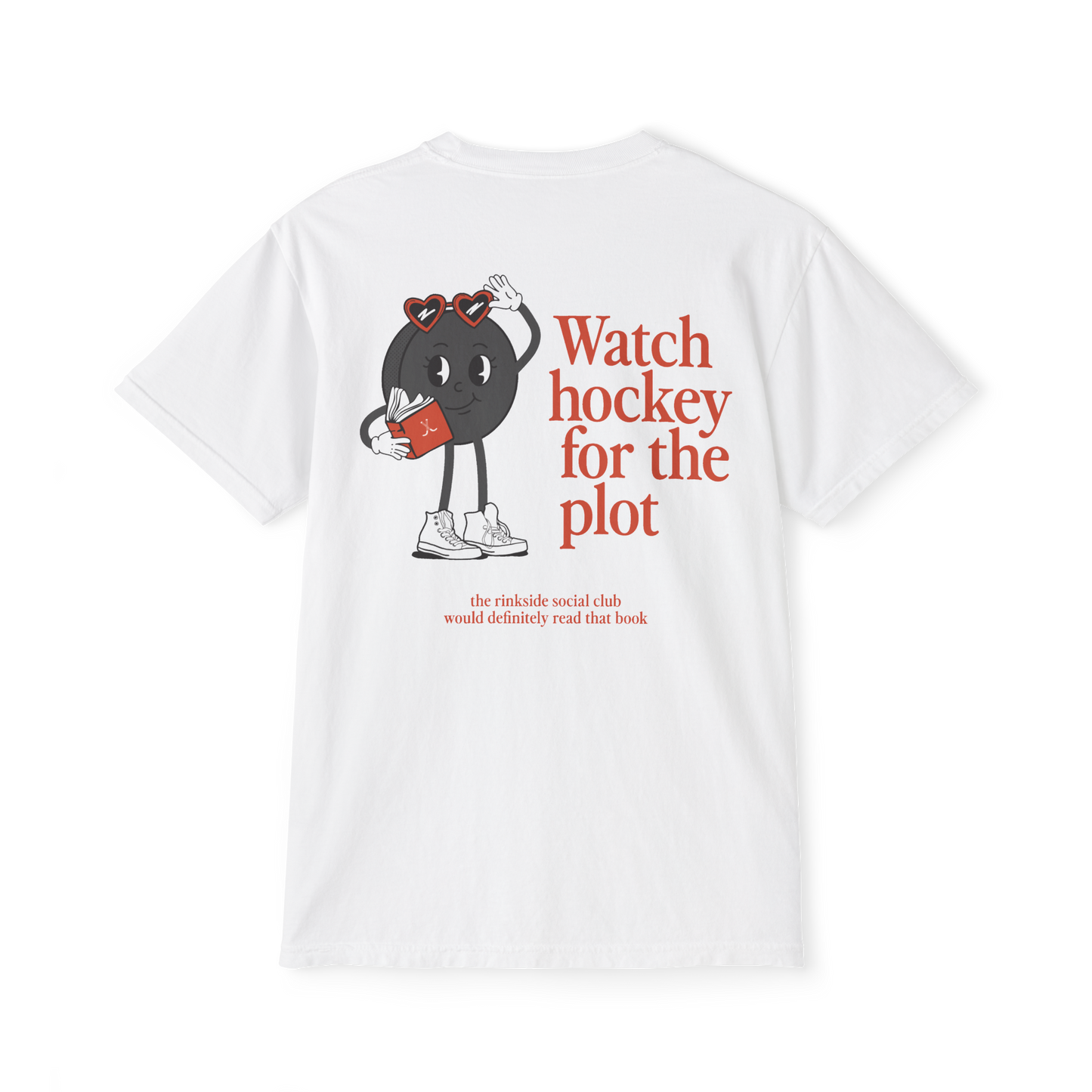 Watch Hockey for the Plot Pocket Tee