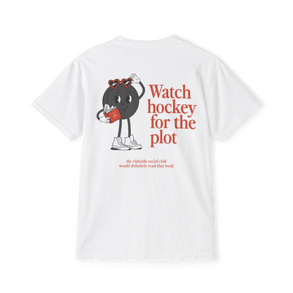 Watch Hockey for the Plot Pocket Tee