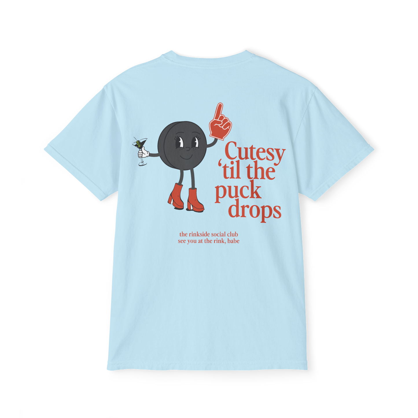 Cutesy til the Puck Drops Pocket Tee