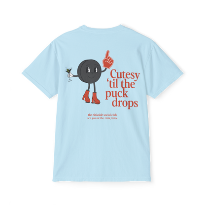 Cutesy til the Puck Drops Pocket Tee