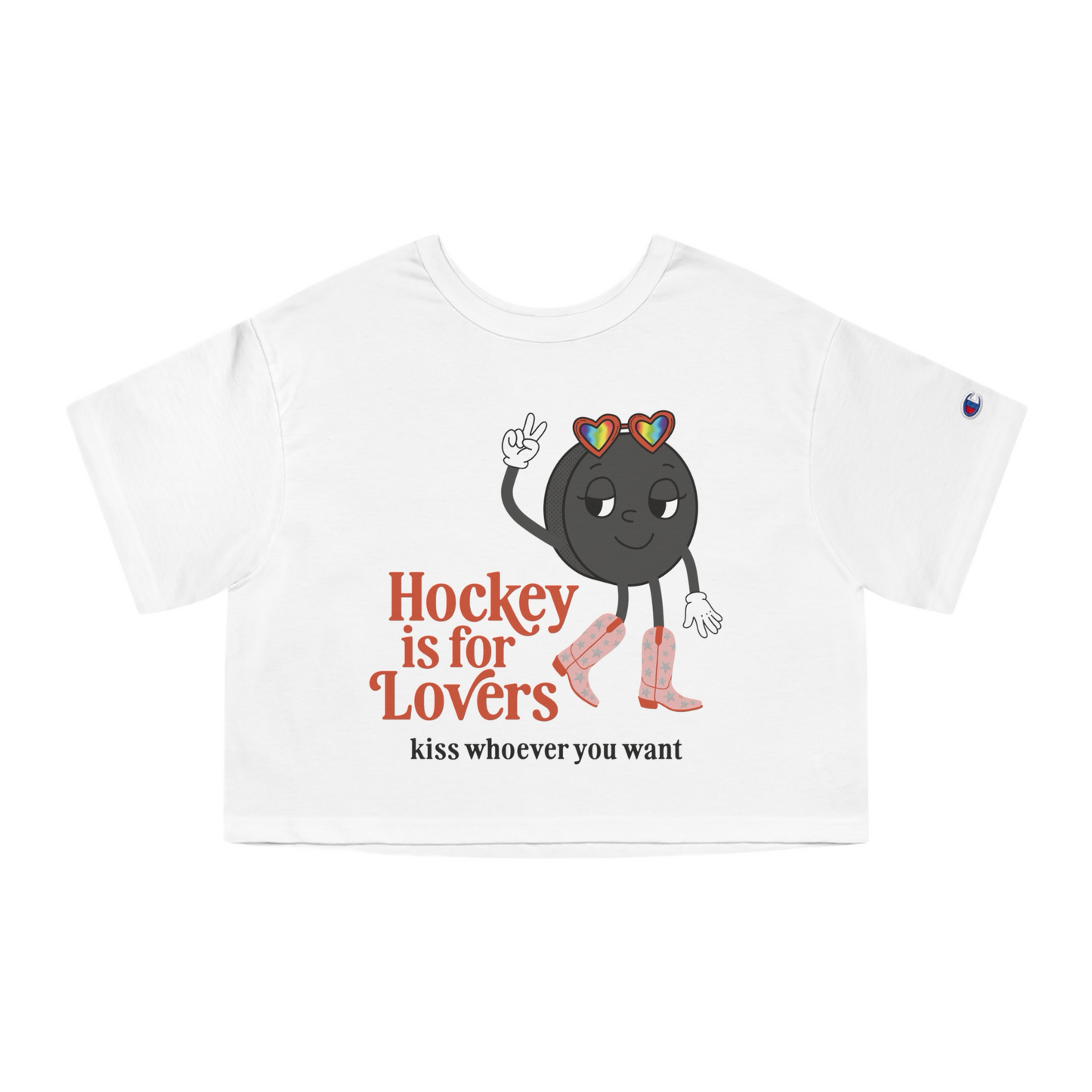 Hockey is for Lovers Pride Cropped Tee
