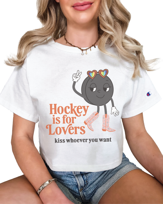 Hockey is for Lovers Pride Cropped Tee