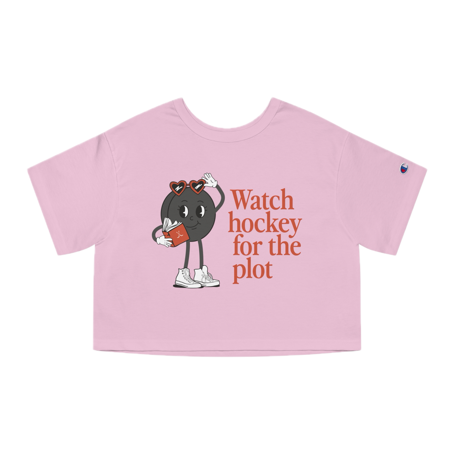 Watch Hockey for the Plot Cropped Tee