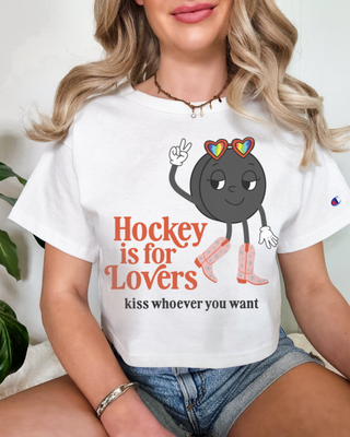 Hockey is for Lovers Pride Cropped Tee